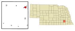 Saline County Nebraska Incorporated and Unincorporated areas Crete Highlighted